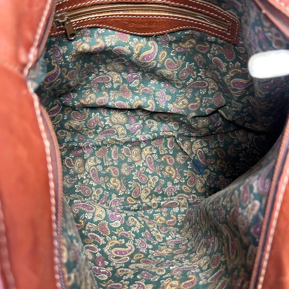 Raffaello Firenze Tote Bag Genuine Leather Arte Fiorentina Florence Italy Made